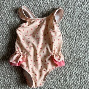 Jessica Simpson Strawberry 🍓 bow bathing suit sz 6-9 month